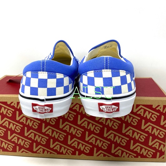 VANS Classic Slip On Checkerboard Blue Women’s - Picture 6 of 8
